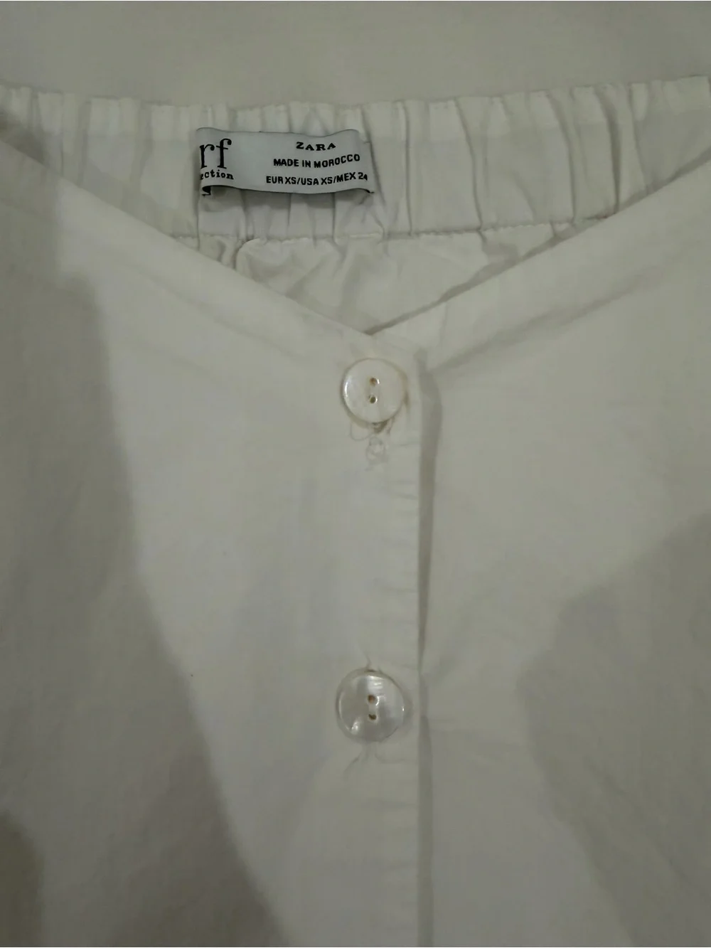 White Button-Front Top - Zara XS
